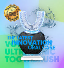 Ultrasonic U-Shaped Toothbrush for Teeth Whitening, Electric Toothbrush For Adults - 360° Mouth Cleansing, Hands Free Gums Protection - Wireless Charging & LED Light -Waterproof IPX7 Certified