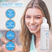 V-White Foam Teeth Whitening Toothpaste 60 ml - Organic Toothpaste Fluoride Free, Alcohol Free, pH Balanced - Deep Cleansing, Stain Removal, Travel Friendly, for Adults & Kids (1 Pack)