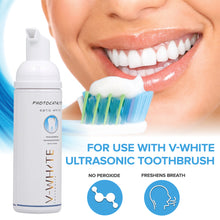 V-White Foam Teeth Whitening Toothpaste 60 ml - Organic Toothpaste Fluoride Free, Alcohol Free, pH Balanced - Deep Cleansing, Stain Removal, Travel Friendly, for Adults & Kids (1 Pack)
