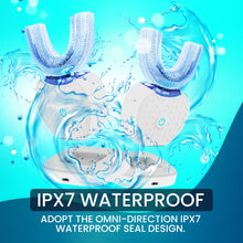 Ultrasonic U-Shaped Toothbrush for Teeth Whitening, Electric Toothbrush For Adults - 360° Mouth Cleansing, Hands Free Gums Protection - Wireless Charging & LED Light -Waterproof IPX7 Certified