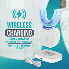 Ultrasonic U-Shaped Toothbrush for Teeth Whitening, Electric Toothbrush For Adults - 360° Mouth Cleansing, Hands Free Gums Protection - Wireless Charging & LED Light -Waterproof IPX7 Certified