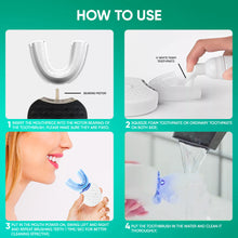 Ultrasonic U-Shaped Toothbrush for Teeth Whitening, Electric Toothbrush For Adults - 360° Mouth Cleansing, Hands Free Gums Protection - Wireless Charging & LED Light -Waterproof IPX7 Certified